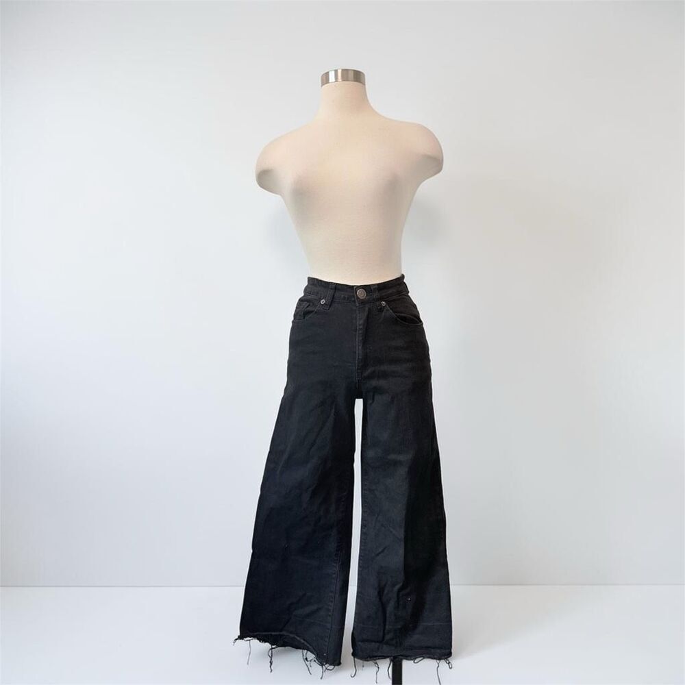 Lira Pacsun High Rise Black Denim Wide Leg Jeans 26” Crop